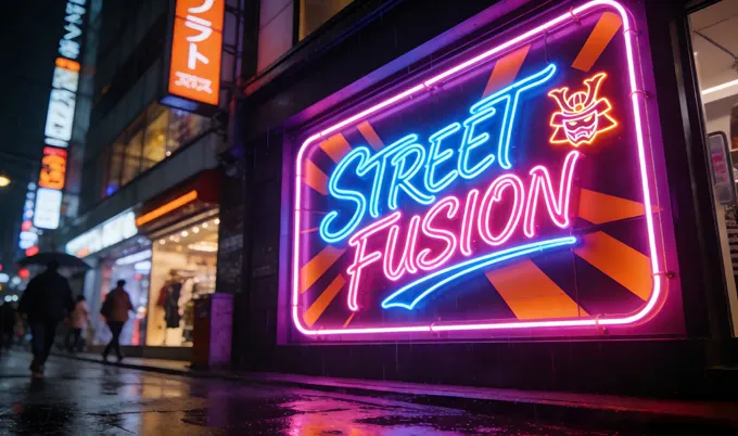 Op maat gemaakt flexibel neon LED-bord voor een winkel in Tokio