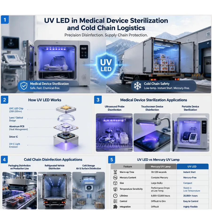 Hoe gebruikt u UV-LED voor sterilisatie in de medische sector en de koudeketen?